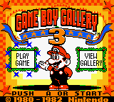 GameBoy Gallery 3 Title Screen